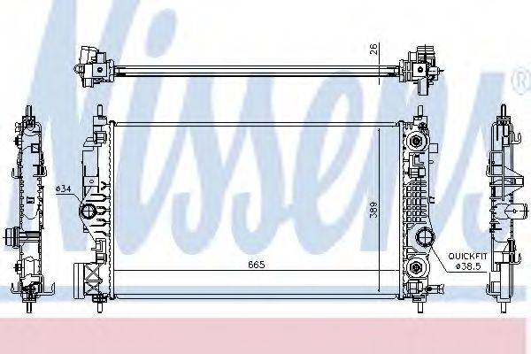 OPEL 1300338 Радіатор, охолодження двигуна