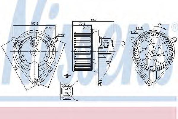 VW 2D2959101B Вентилятор салону
