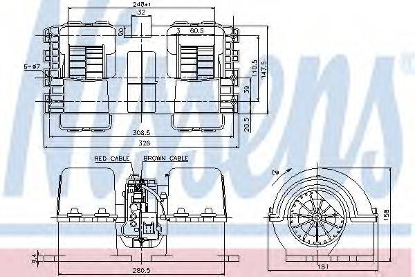 NISSENS 87133 Вентилятор салону