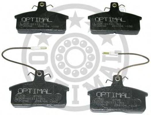 OPTIMAL 20946 Комплект гальмівних колодок, дискове гальмо