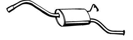 ROSI 22893 Глушник вихлопних газів кінцевий
