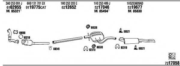 FONOS VW25023 Система випуску ОГ