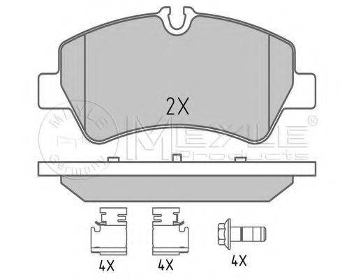 MEYLE 25603 Комплект гальмівних колодок, дискове гальмо