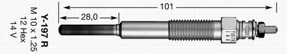 LUCAS ELECTRICAL HDS242 Свічка розжарювання