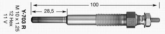 LUCAS ELECTRICAL HDS275 Свічка розжарювання