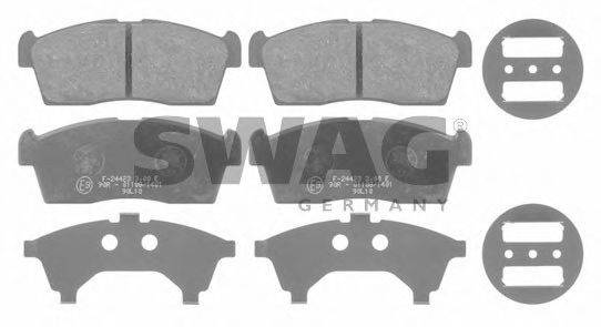 SWAG 23507 Комплект гальмівних колодок, дискове гальмо