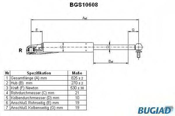 TOYOTA 68950-29795 Газова пружина, кришка багажника