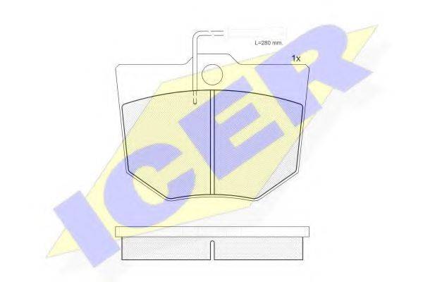 ICER 29152 Комплект гальмівних колодок, дискове гальмо