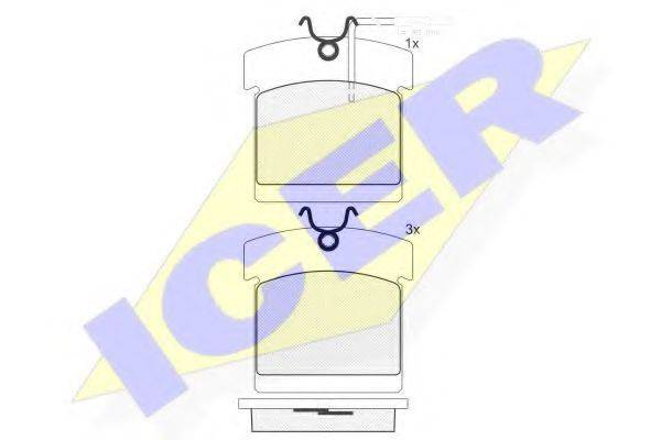 ICER 20737 Комплект гальмівних колодок, дискове гальмо