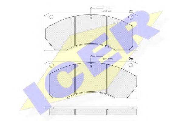 HELLA PAGID C2002 Комплект гальмівних колодок, дискове гальмо
