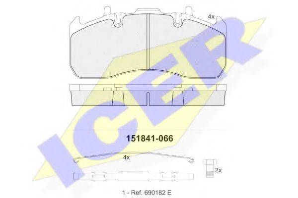 ICER 29272 Комплект гальмівних колодок, дискове гальмо