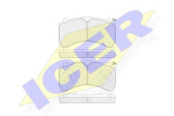 ICER 29351 Комплект гальмівних колодок, дискове гальмо