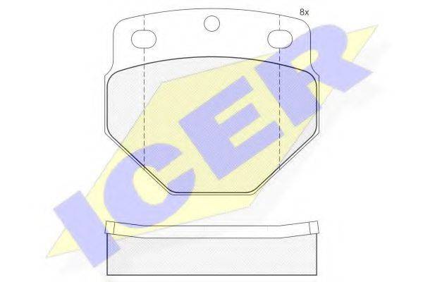 HELLA PAGID C1002 Комплект гальмівних колодок, дискове гальмо