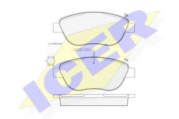 LOBRO 32838 Комплект гальмівних колодок, дискове гальмо