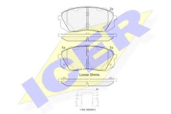LUCAS CAV GDB3530 Комплект гальмівних колодок, дискове гальмо