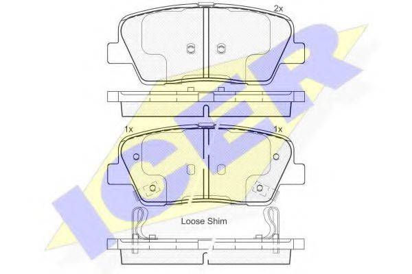 LUCAS DIESEL GDB3624 Комплект гальмівних колодок, дискове гальмо