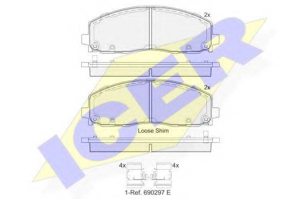 LUCAS ENGINE DRIVE GDB1944 Комплект гальмівних колодок, дискове гальмо