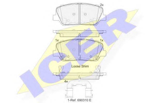 LUCAS ELECTRICAL GDB3621 Комплект гальмівних колодок, дискове гальмо