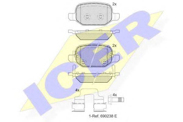 LUCAS TVS GDB2002 Комплект гальмівних колодок, дискове гальмо