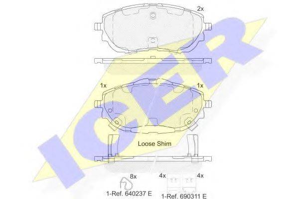 LUCAS CAV GDB3598 Комплект гальмівних колодок, дискове гальмо