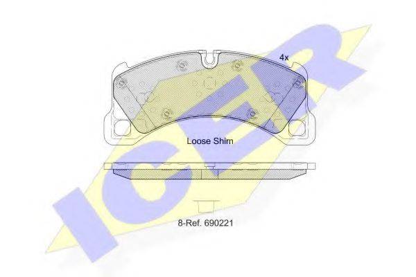 LUCAS DIESEL GDB2004 Комплект гальмівних колодок, дискове гальмо