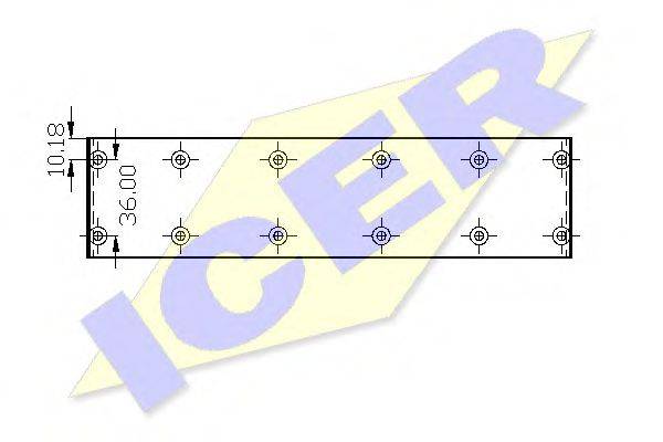 ICER 13066 Комплект гальмівних черевиків, барабанні гальма