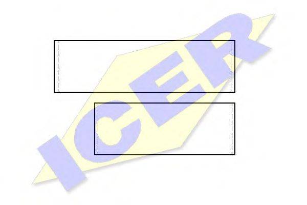 ICER 15862 Комплект гальмівних черевиків, барабанні гальма