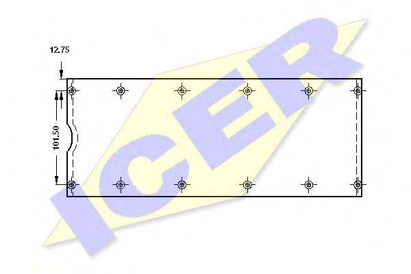 ICER 17546 Комплект гальмівних черевиків, барабанні гальма
