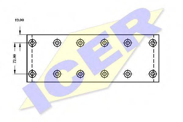 ICER 17958 Комплект гальмівних черевиків, барабанні гальма