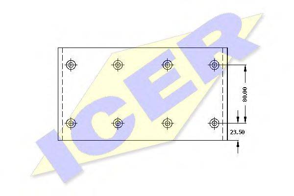ICER 17991 Комплект гальмівних черевиків, барабанні гальма