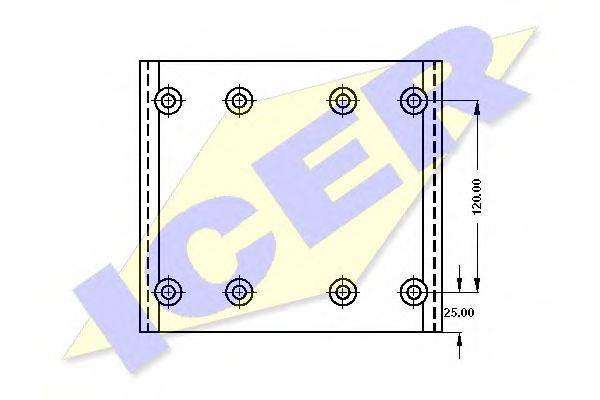 ICER MB/ 51/1 Комплект гальмівних черевиків, барабанні гальма