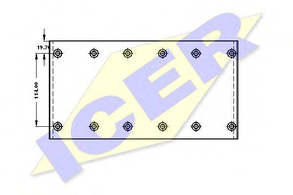 ICER 19172 Комплект гальмівних черевиків, барабанні гальма