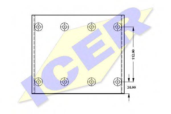 ICER 19411 Комплект гальмівних черевиків, барабанні гальма