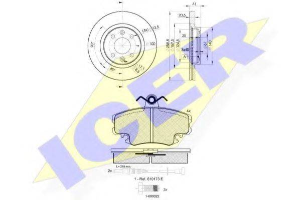 REMSA 141.06 Комплект гальм, дисковий гальмівний механізм