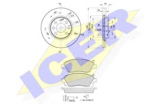 REMSA 774.03 Комплект гальм, дисковий гальмівний механізм