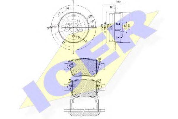 REMSA 1047.00 Комплект гальм, дисковий гальмівний механізм