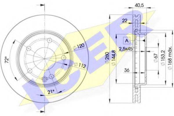 LUCAS DF4150 гальмівний диск
