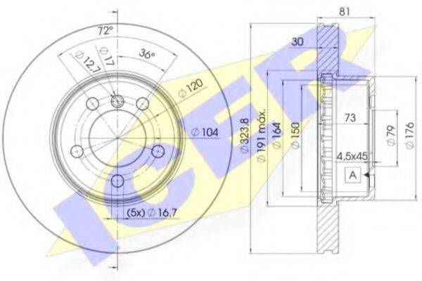 LUCAS DIESEL DF4390S гальмівний диск