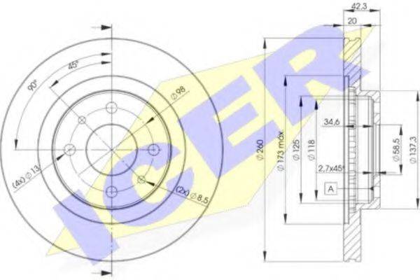 LUCAS ENGINE DRIVE DF4107 гальмівний диск
