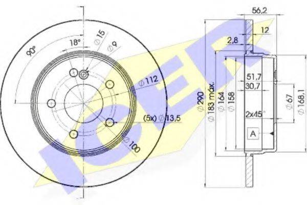 LUCAS DF4134 гальмівний диск