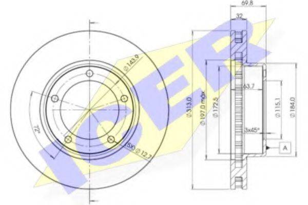 LUCAS ENGINE DRIVE DF4506 гальмівний диск
