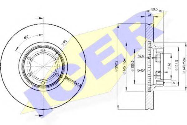 LUCAS ENGINE DRIVE DF1002 гальмівний диск