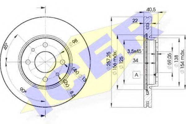 LUCAS ENGINE DRIVE DF2734 гальмівний диск