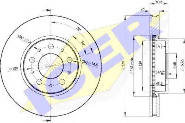 LUCAS CAV DF2671 гальмівний диск