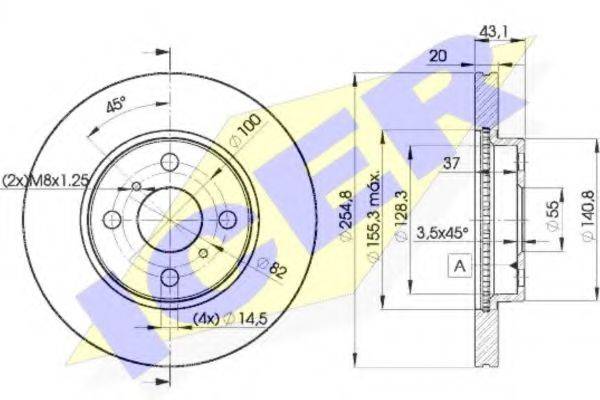 LUCAS ENGINE DRIVE DF4163 гальмівний диск