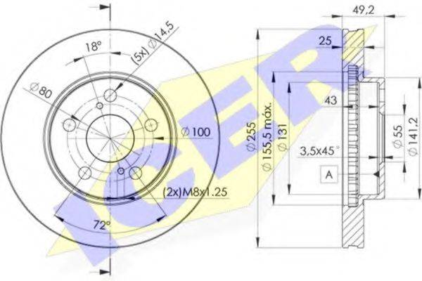 LUCAS DF4877 гальмівний диск