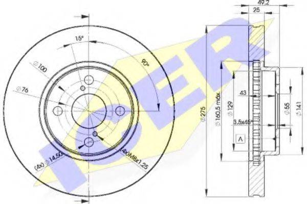 LUCAS DF4317 гальмівний диск