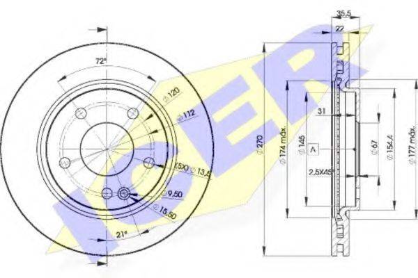 LUCAS ENGINE DRIVE DF4224 гальмівний диск
