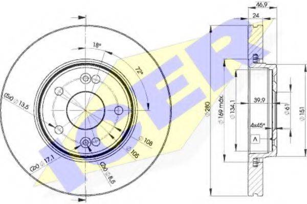LUCAS DIESEL DF4179 гальмівний диск