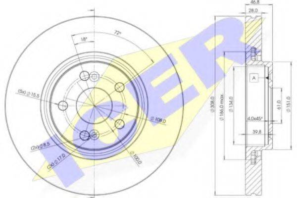 LUCAS ENGINE DRIVE DF4260S гальмівний диск